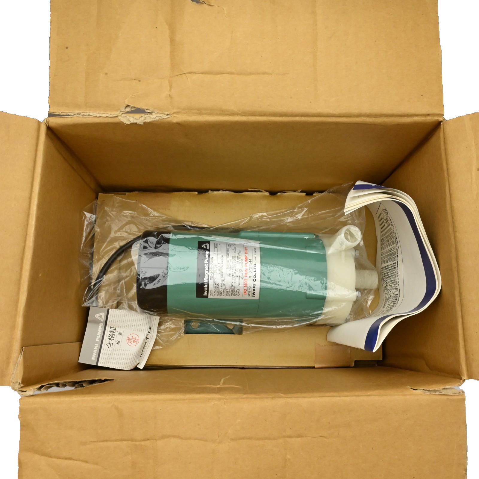 Iwaki MD-30R-200N Magnetic Drive Centrifugal Pump 2P 200V 0.36/0.44A 45W 3200RPM
