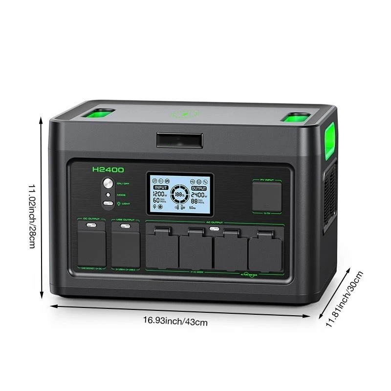 NEW 2400W 1843Wh Portable Power Station Generator for Camping RV Backup Supply