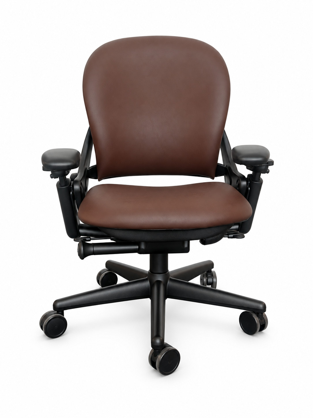Steelcase Leap V1 Chair,   Fully Loaded -  Brown Leather-