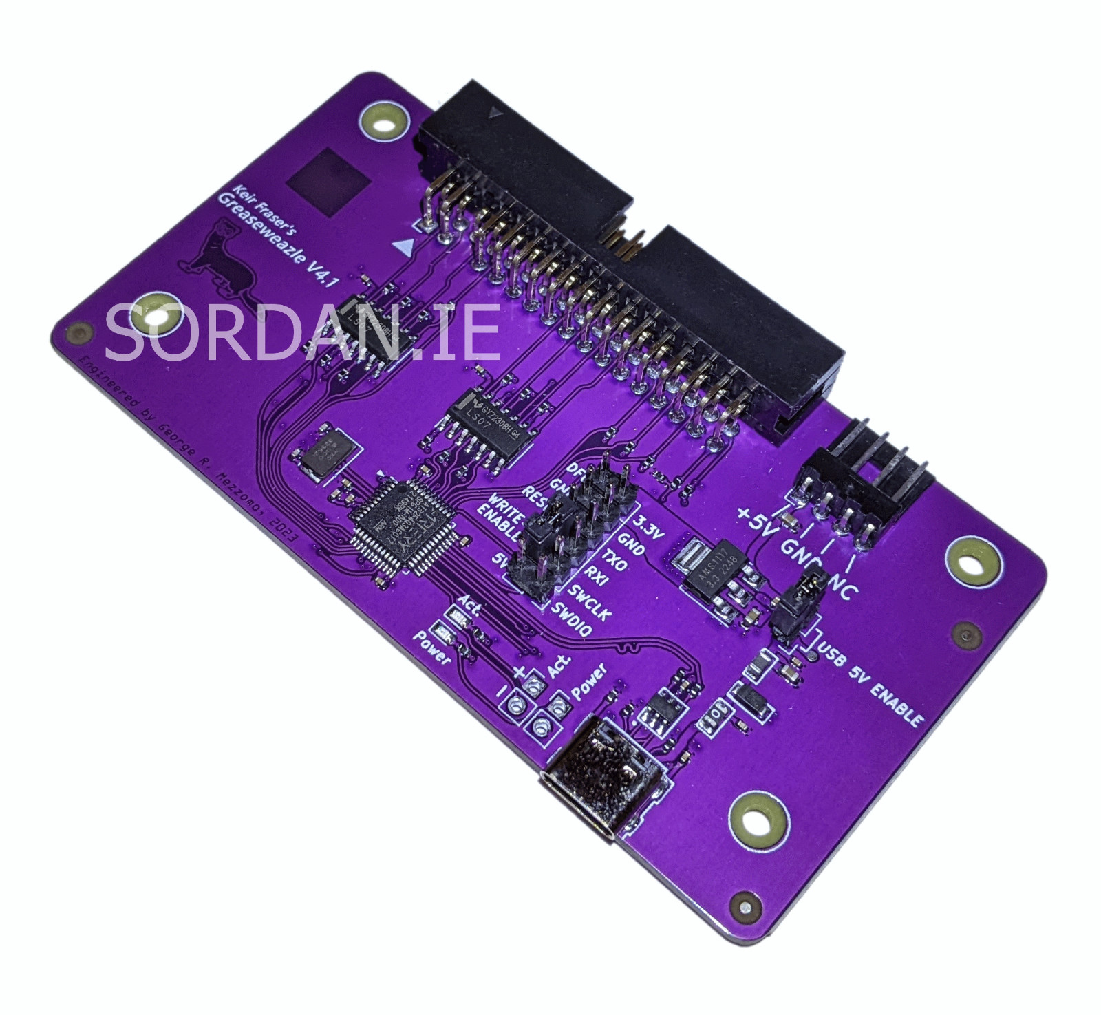 Greaseweazle V4.1 USB Floppy Adapter Flux Reader Writer Amiga