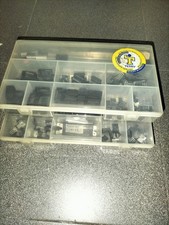 Stock vintage electronic components, RF modules, TO-3 transistor, audio logic picture