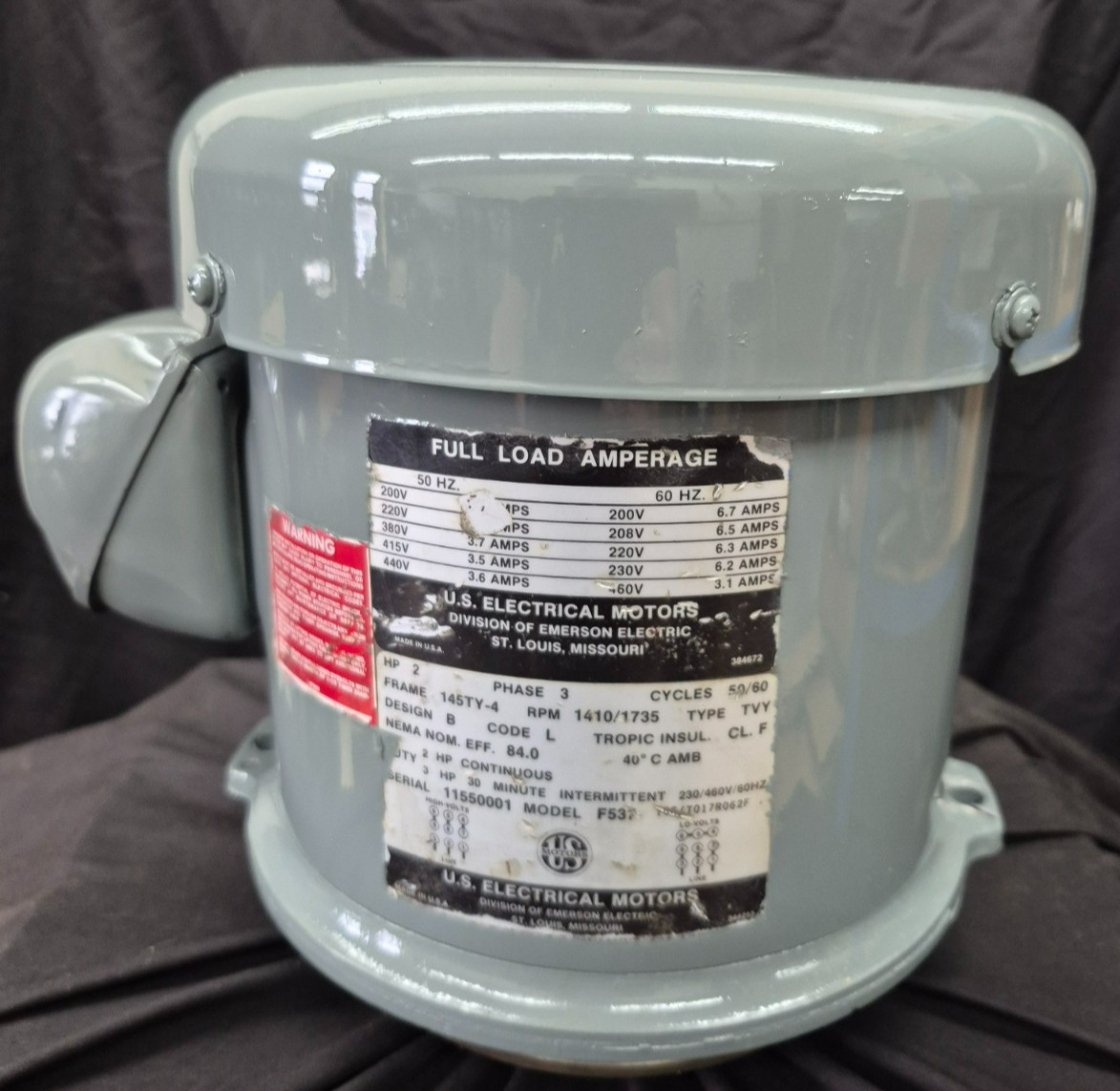 Bridgeport 2 HP 3PH SPINDLE DRIVE MOTOR W/ VARIDISCS