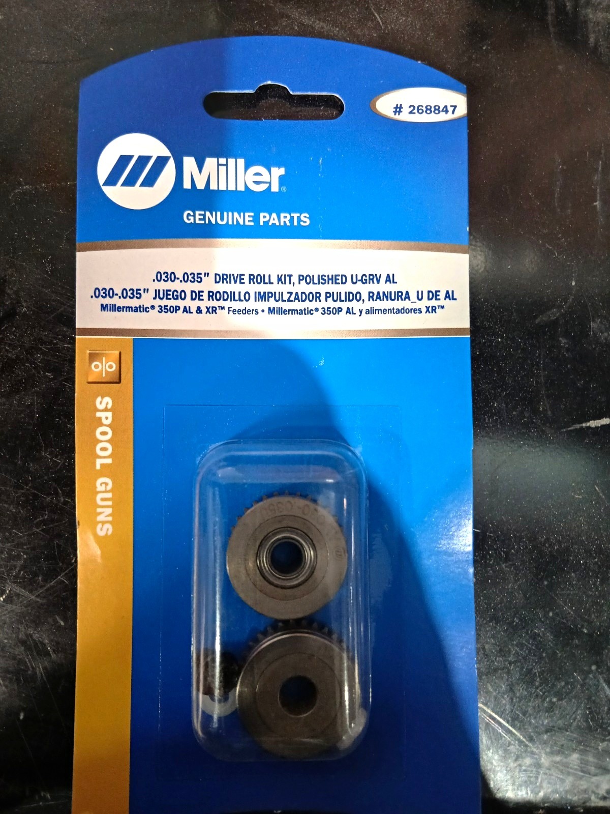 Miller 268847 Polished U-GRV AL Drive Roll Kit .030-.035 Miller 268847 Polished U-GRV AL Drive Roll Kit .030-.035