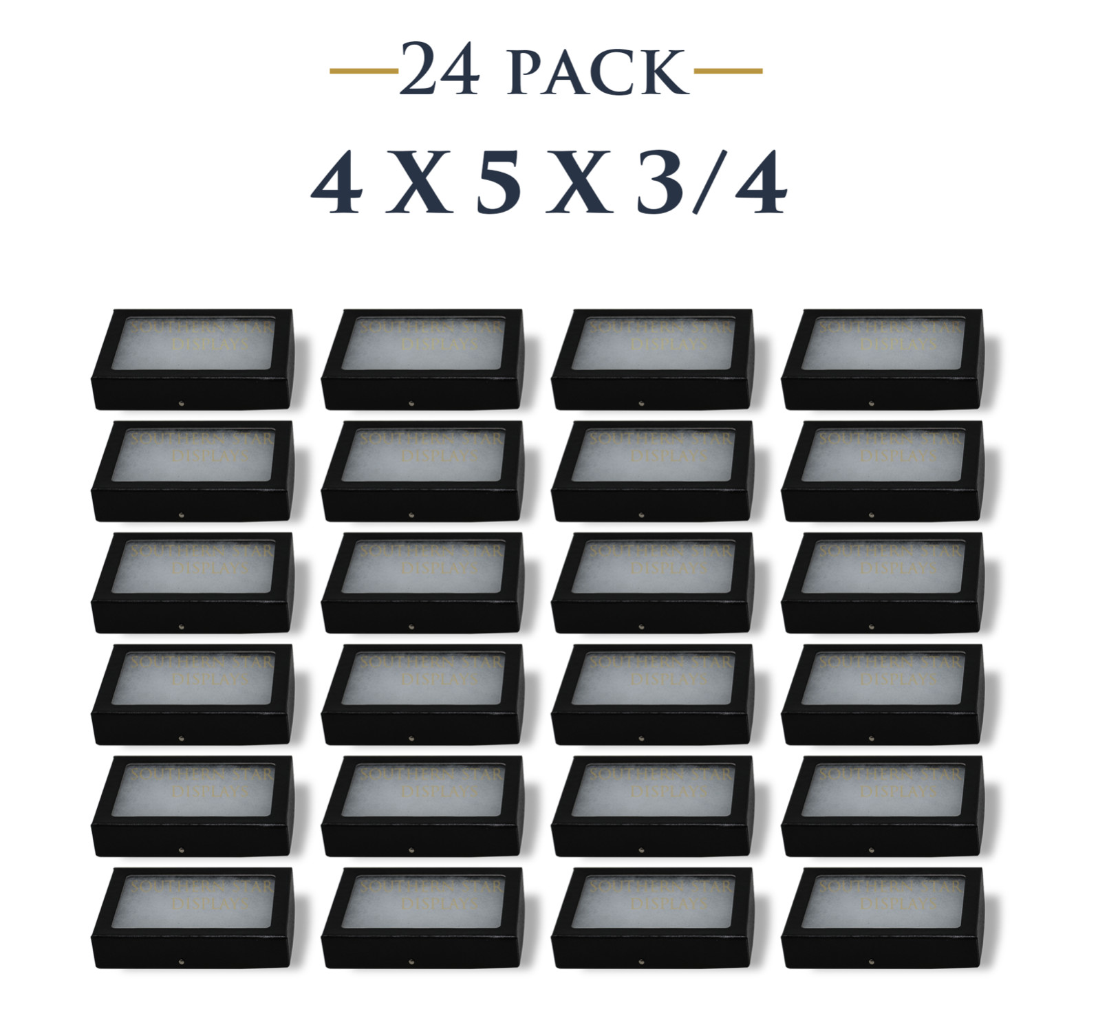 24 Pack of 4 x 5 x 3/4 Riker Display Cases Boxes for Collectibles Arrowheads  