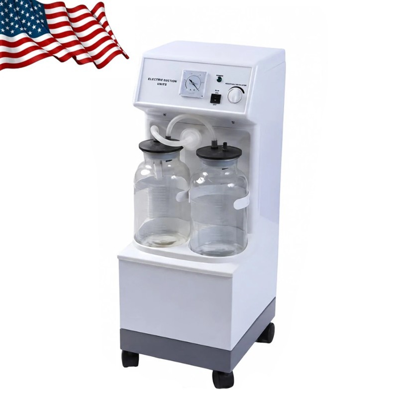Dental Phlegm Suction Unit Vacuum Medical Aspirator Dual Bottle Adjustable Dental Phlegm Suction Unit Vacuum Medical Aspirator Dual Bottle Adjustable