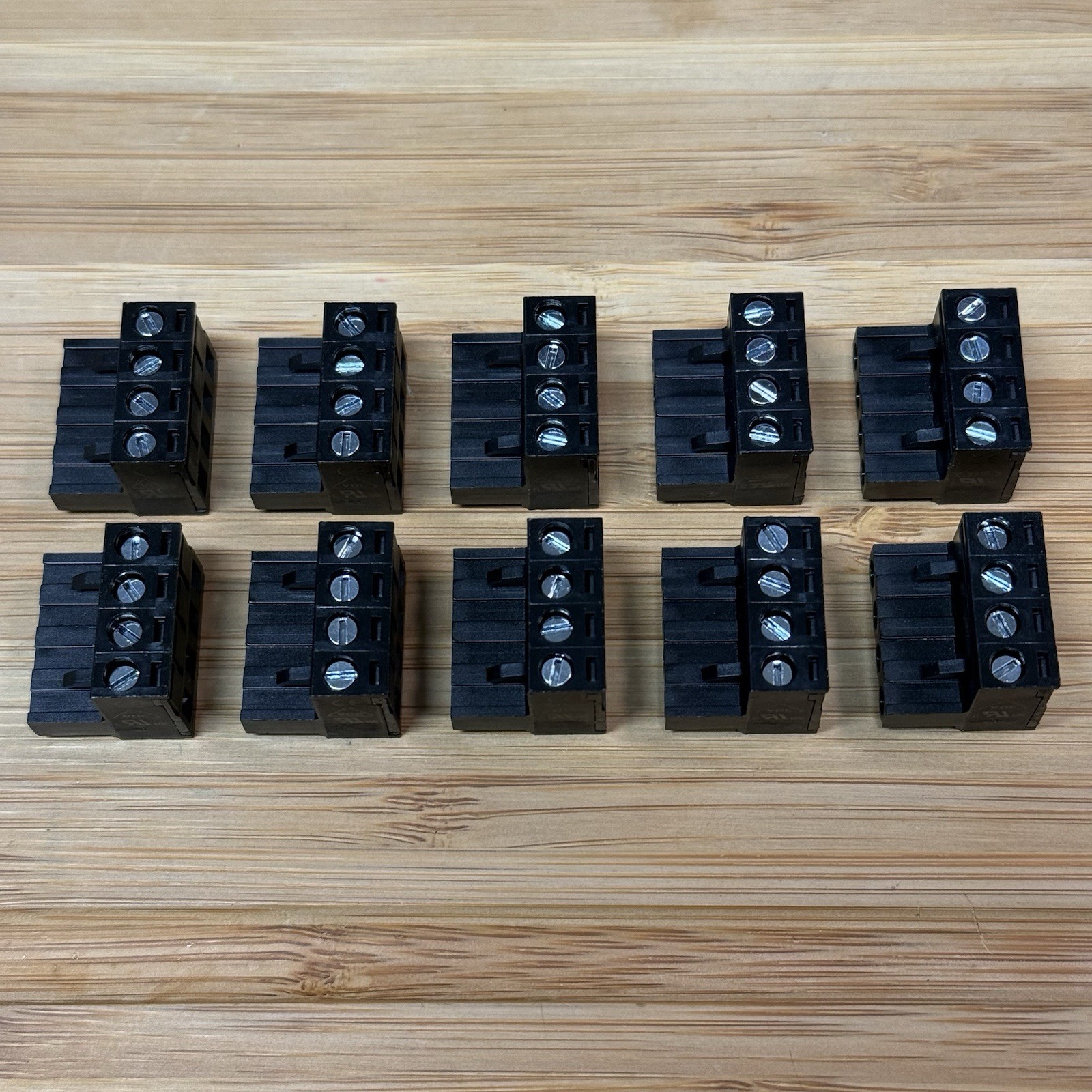 10x DEGSON 4 Pin 5.08mm Pluggable Terminal Block Connector Black Screw Euroblock