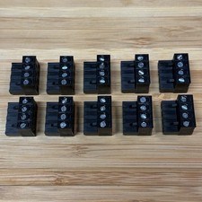 10x DEGSON 4 Pin 5.08mm Pluggable Terminal Block Connector Black Screw Euroblock picture