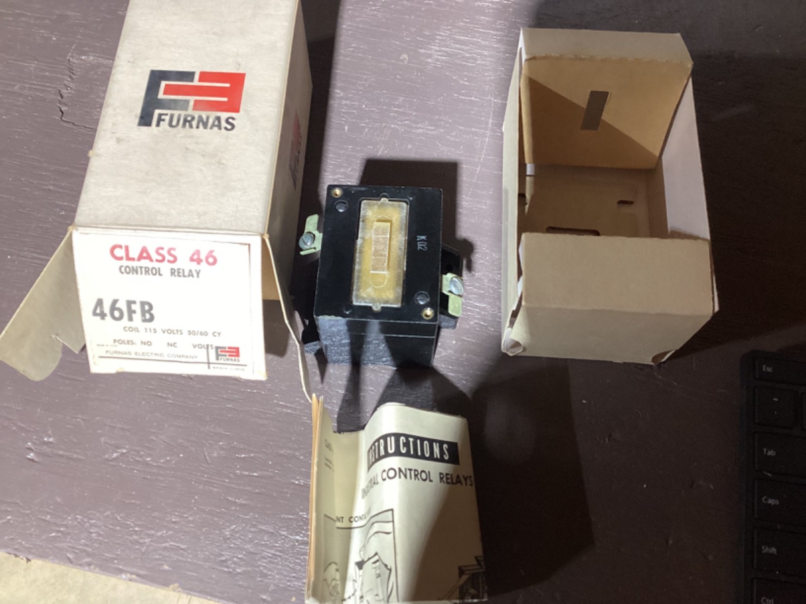 Furnas Class 46 Control Relay 46FB Coil 115v 50/60 CY Furnas Class 46 Control Relay 46FB Coil 115v 50/60 CY