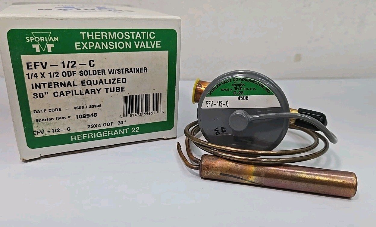 Sporlan EFV-1/2-C EFV12C Thermostatic Expansion Valve,1/4