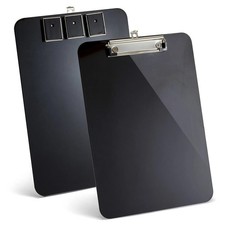 Officemate Magnetic Clipboard with Low Profile Clip, Black, Recycled Black  picture