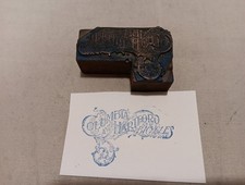 Vintage Antique Columbia And Hartford Bicycles Printing Plate Block Advertising picture