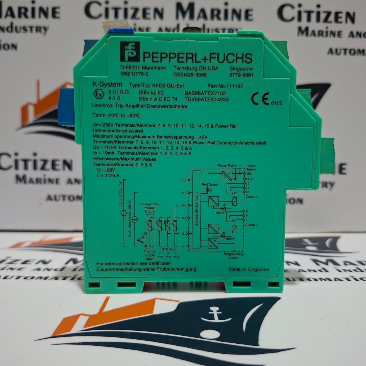 PEPPERL & FUCHS KFD2-GU-EX1  TEMPERATURE  TRIP AMPLIFIER 