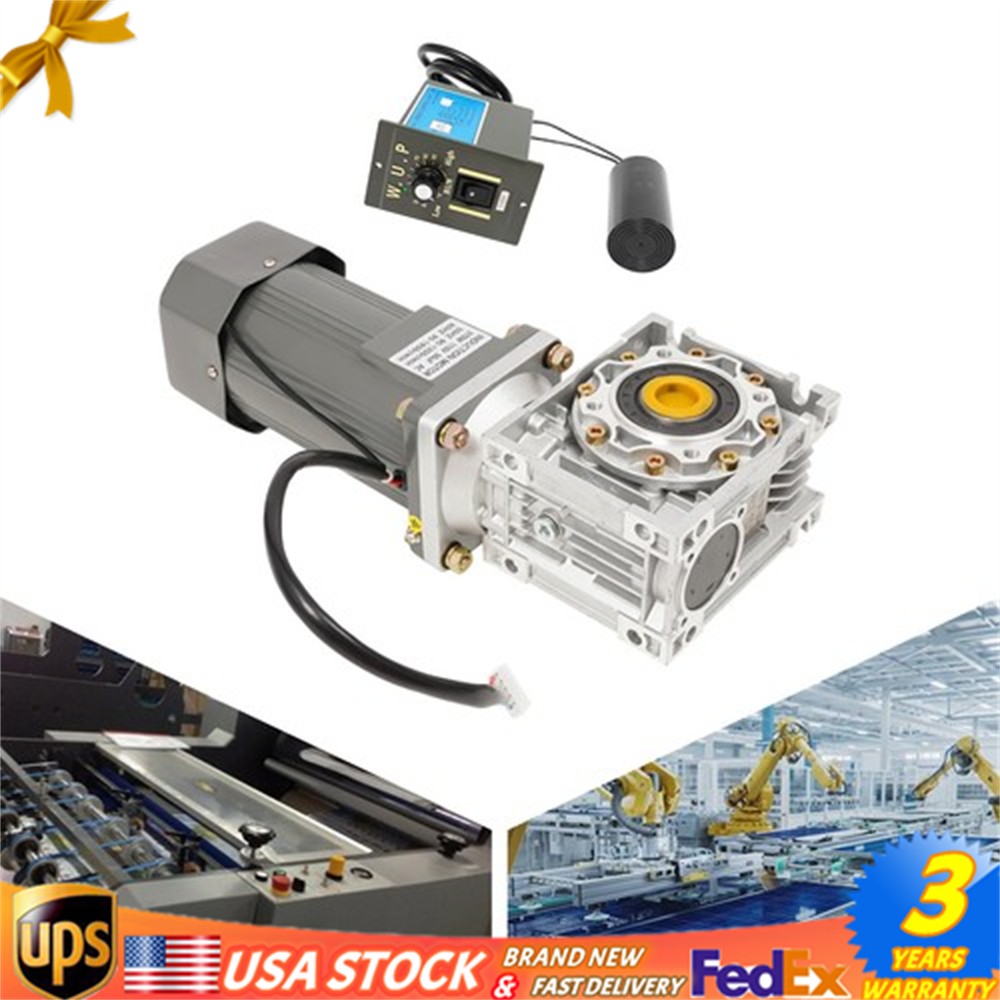 AC110V 370W Electric Worm Gear Motor Speed Controller Industrial Gearbox RV50