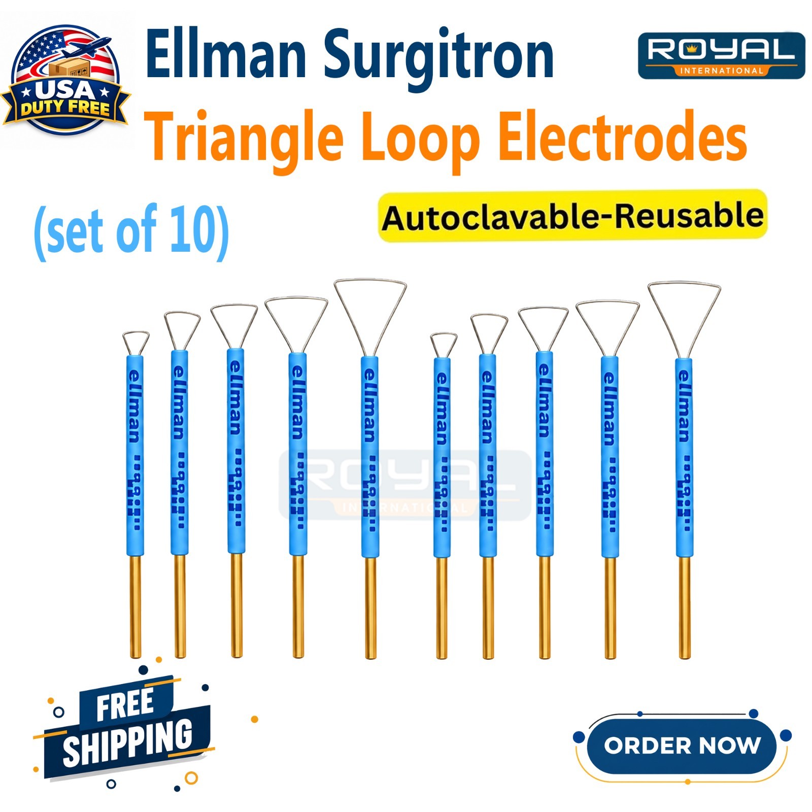 10Pcs Ellman Surgitron Triangle Loop Electrodes Reusable Autoclavable 10Pcs Ellman Surgitron Triangle Loop Electrodes Reusable Autoclavable