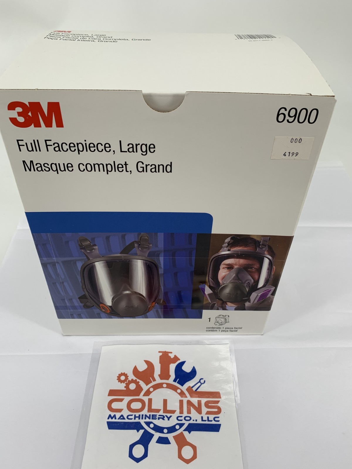 3M PN54159 Full Face Reusable Respirator Protection 6900 Model Large