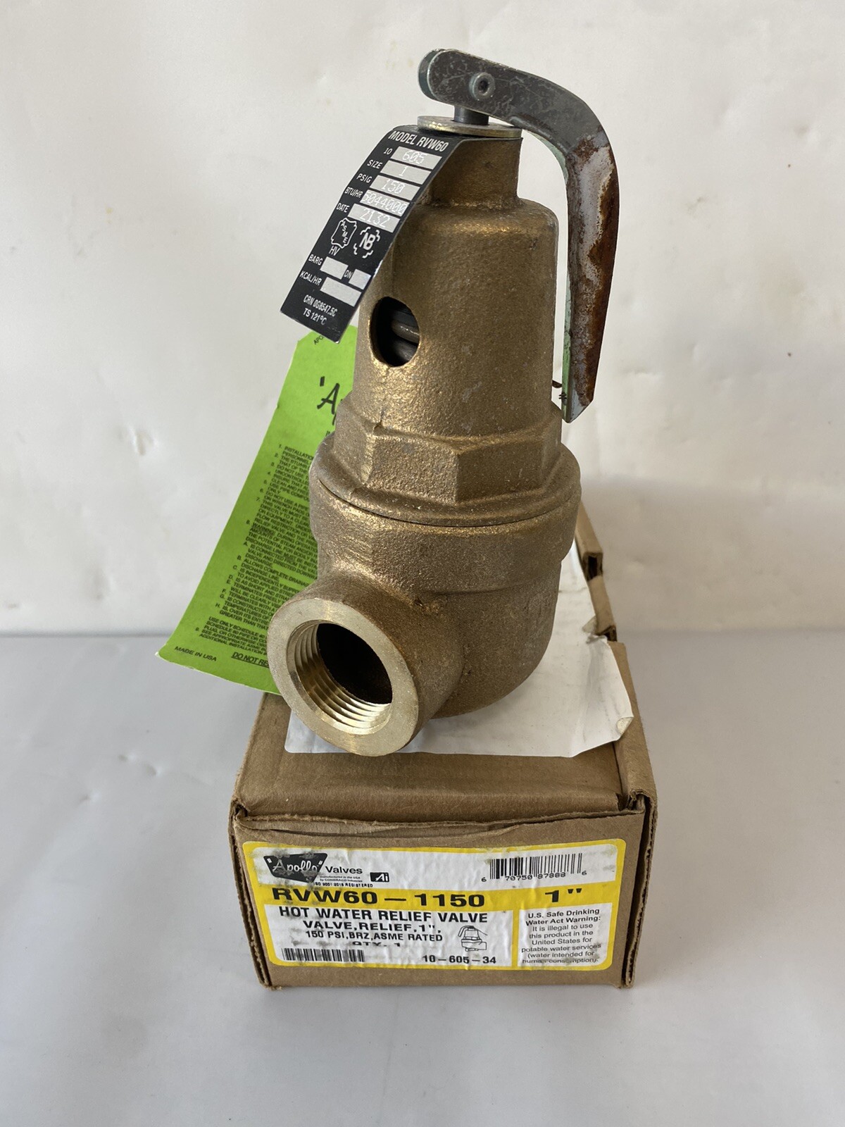 HOT WATER RELIEF VALVE APOLLO 1\