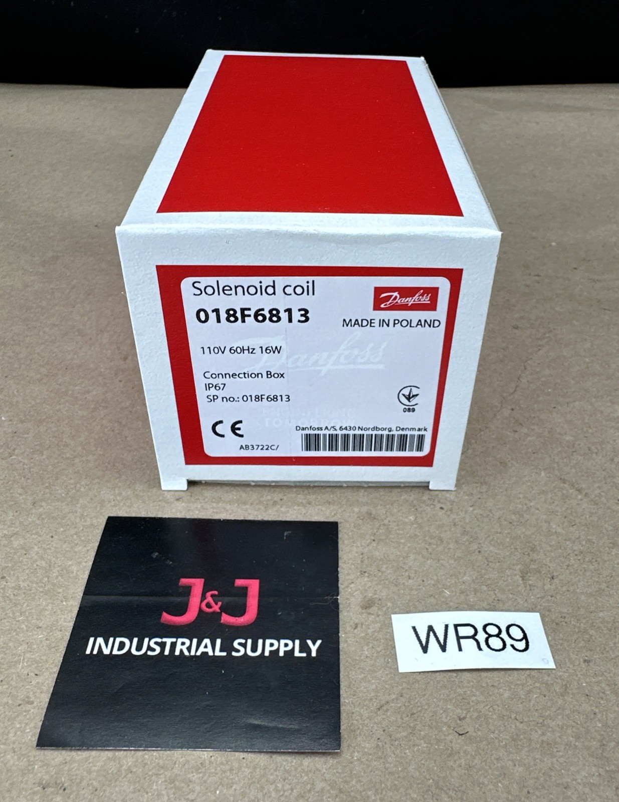 Danfoss 018F6813 Solenoid Coil 110V 60Hz 16W For Connection Box IP67 - BRAND NEW