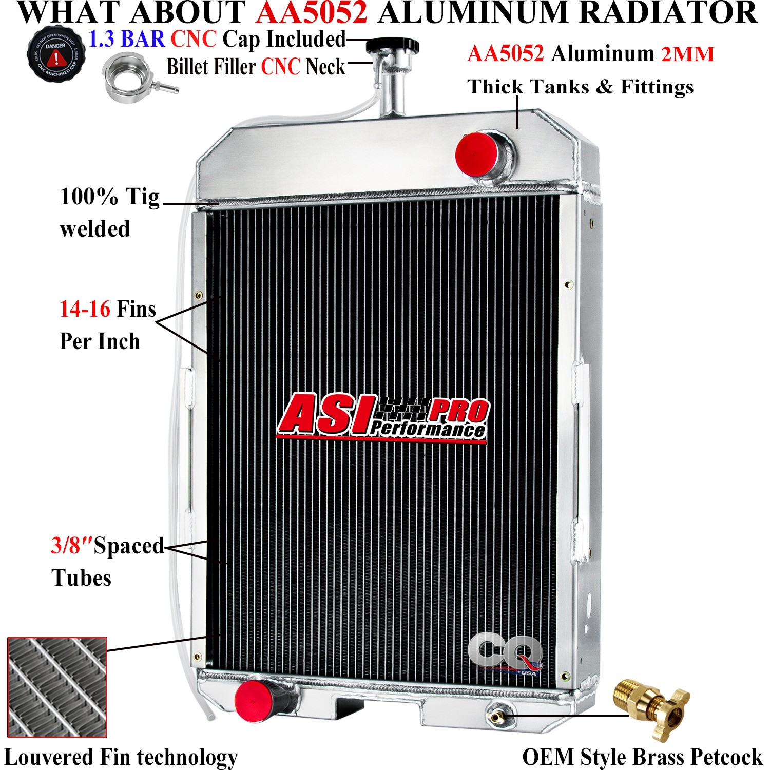 4 Row Radiator For International 806 1206 856 1256 1456 1026 2806 2826 386860R91