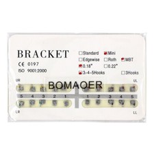 1-100 packs Dental Orthodontic Mental Bracket Brace Mini MBT 018 345hooks 20/set picture