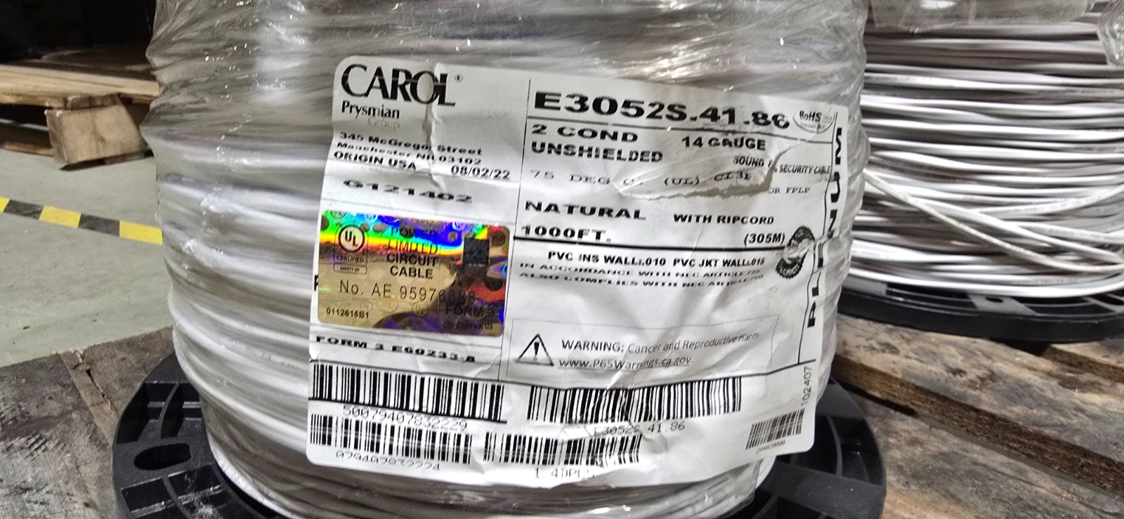 Carol E3052S.41.86 2C/14 Unshielded Cl3P Cable
