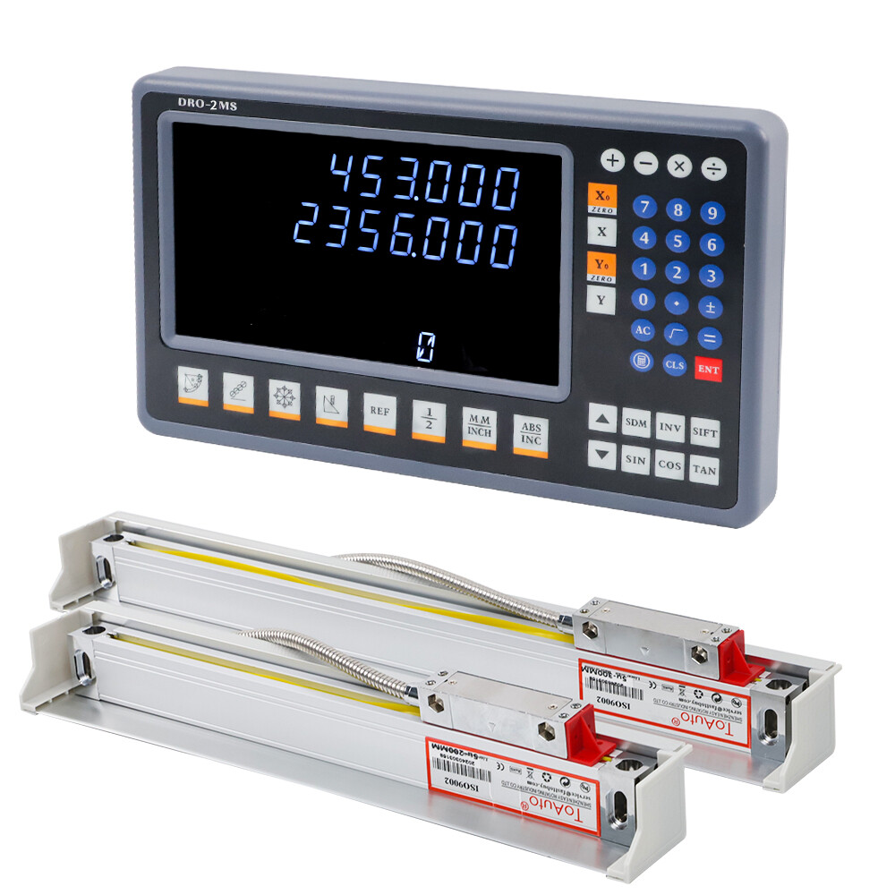 TOAUTO 2/3Axis 8'' LED Digital Readout +TTL Glass Linear Scales Dro Kit for Mill