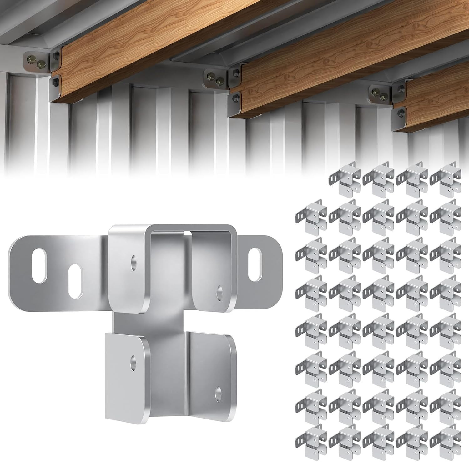 40PCS Wood Framing Brackets for Shipping Container Fit 2X4&2X6 Lumber ...