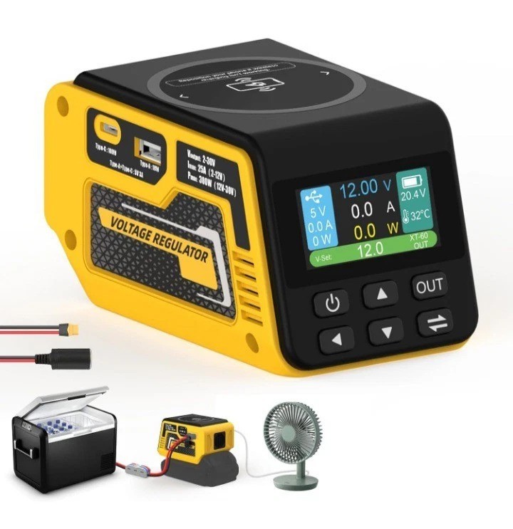 300W Power Regulator for DeWalt 20V Battery Voltage Converter Adapter for Tool