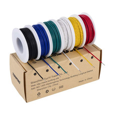 22 AWG Solid Wire Kit 6 Colors 30 Ft Each DIY Electronics Wiring picture