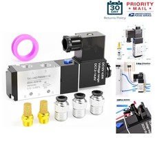 DC12V 2-Position 5-Way Solenoid Valve Junction Box for Pneumatic Systems picture