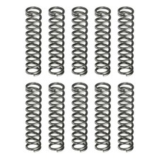 10Pcs Compression Spring 7mm OD 1mm Wire Size 30mm Free Length Silver Tone picture