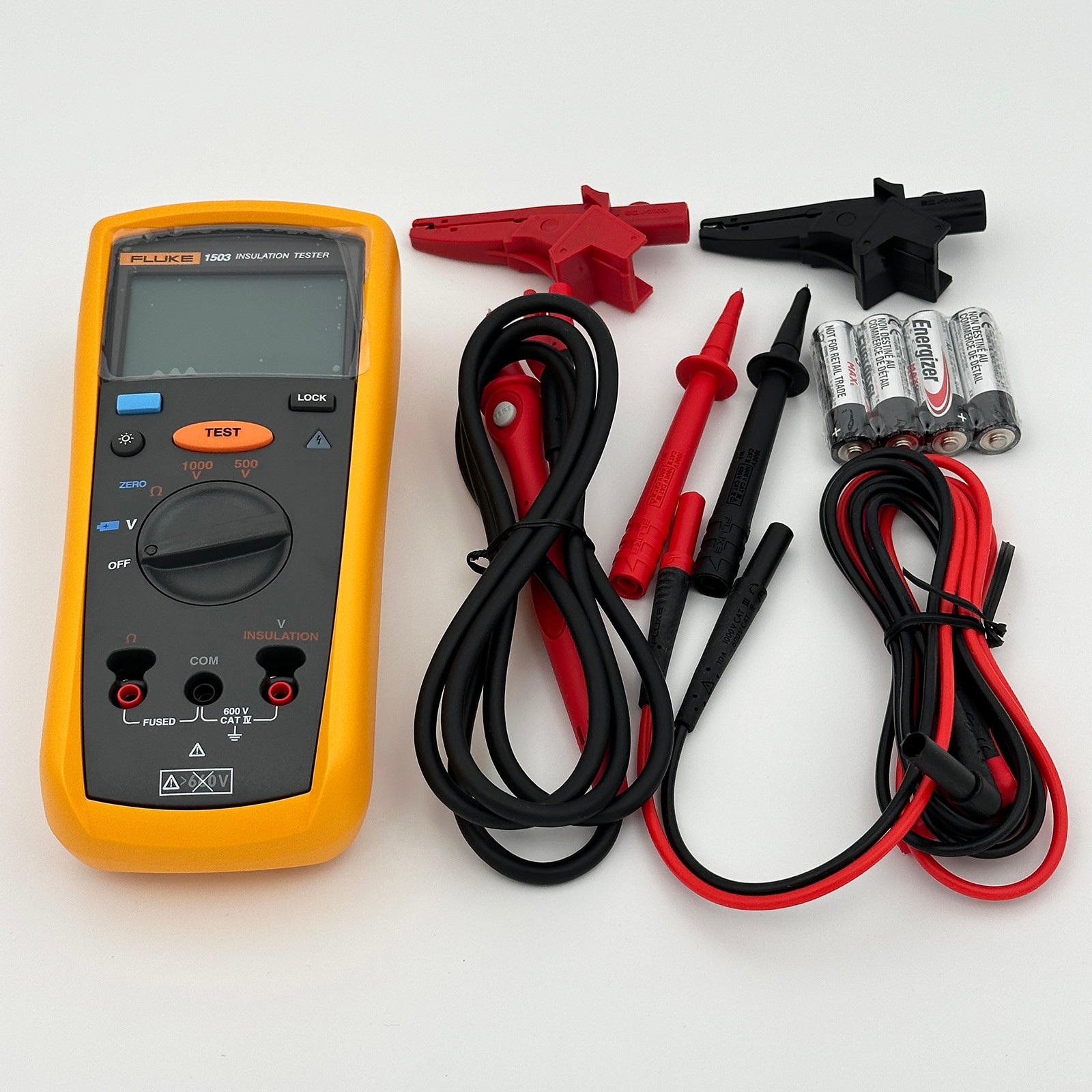 Fluke 1503 Digital Insulation Resistance Meter Megger 2000 MΩ Backlight CAT  IV