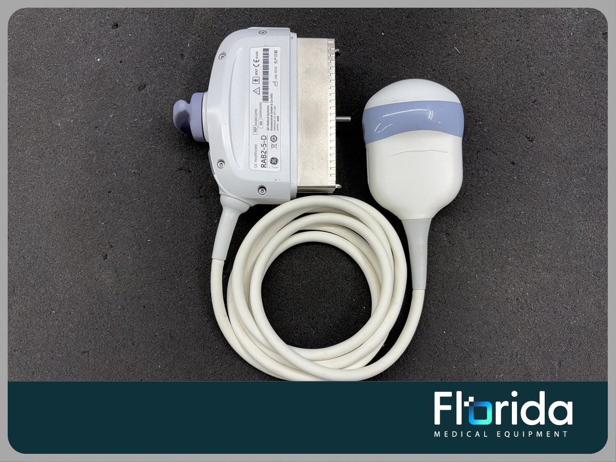 2010 GE RAB 2-5-D CONVEX ARRAY TRANSDUCER PROBE REF H48651MN FOR PARTS OR REPAIR