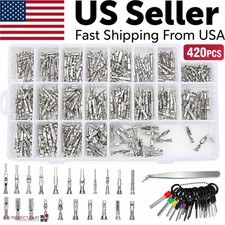 420PCS Connector Pins 21 Types Electrical Wire Terminal Kit 18PCS Extractor Tool picture