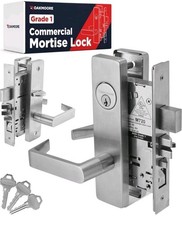 Grade 1 Commercial Mortise Lock Set, F20 Apartment Corridor Function Stainless picture