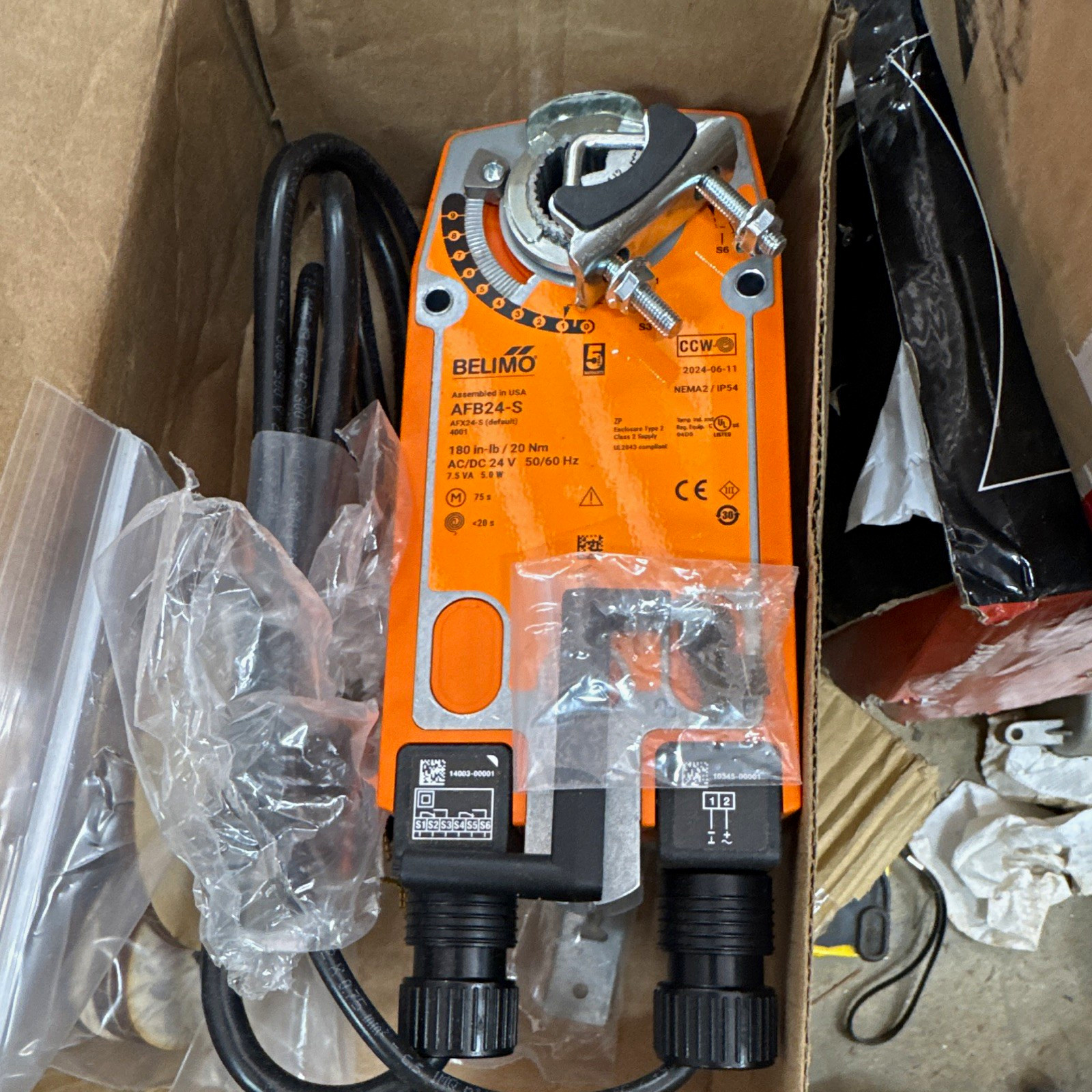 Belimo AFB24-S MPN AFB24-S 24V Corded Electric HVAC Damper Actuator