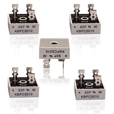 5/10Pcs 1000V 50A Metal Case Single Phase Diode Bridge Rectifier KBPC5010 picture