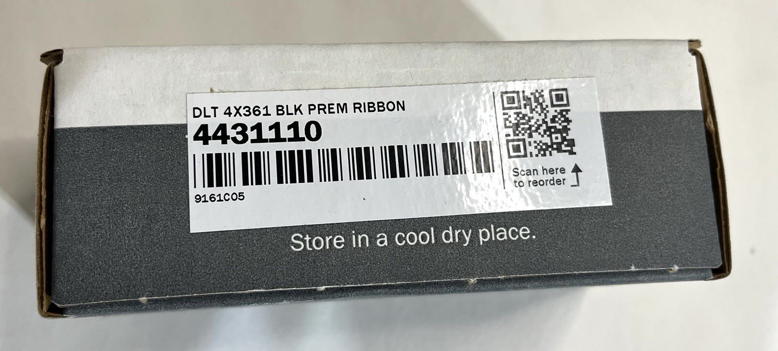 DuraLabel 4431110 DLT 4X361 Black Premium Ribbon - NEW Surplus