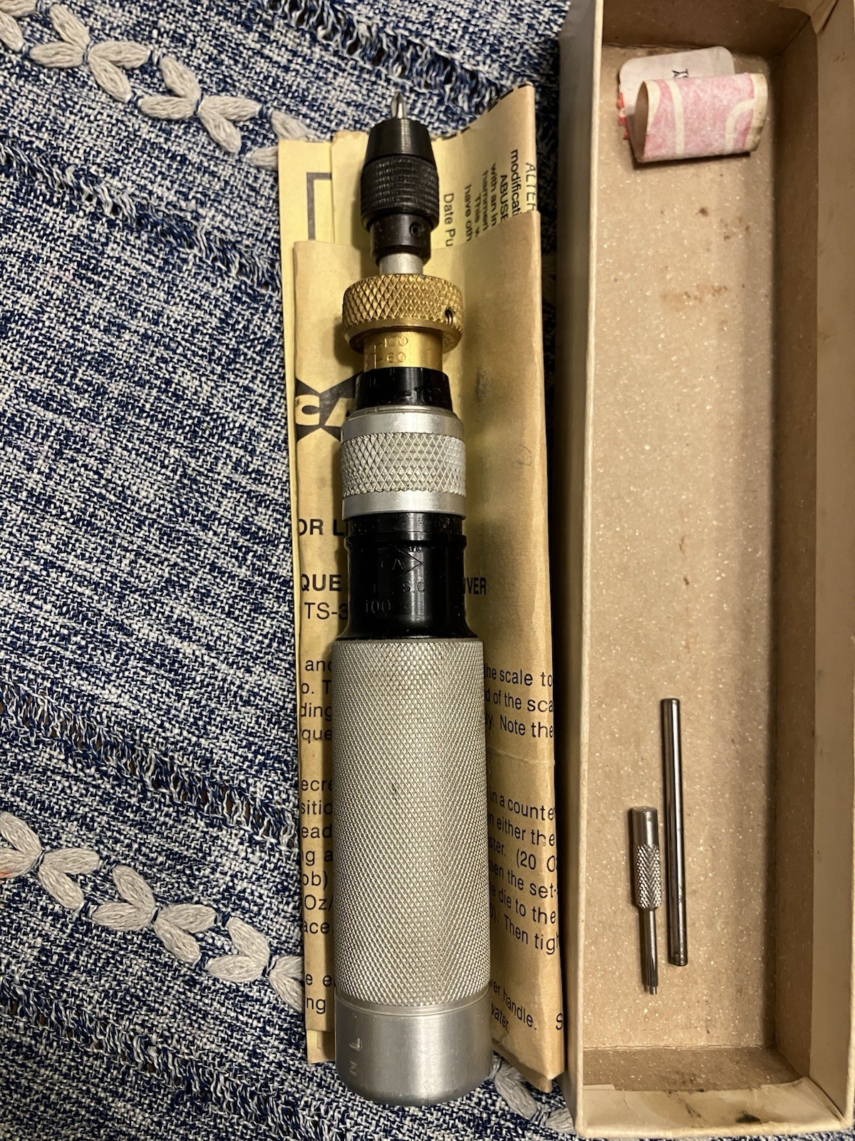 Vintage Utica TS-35 TS-100 Precision Torque Screwdriver Set in Original Box