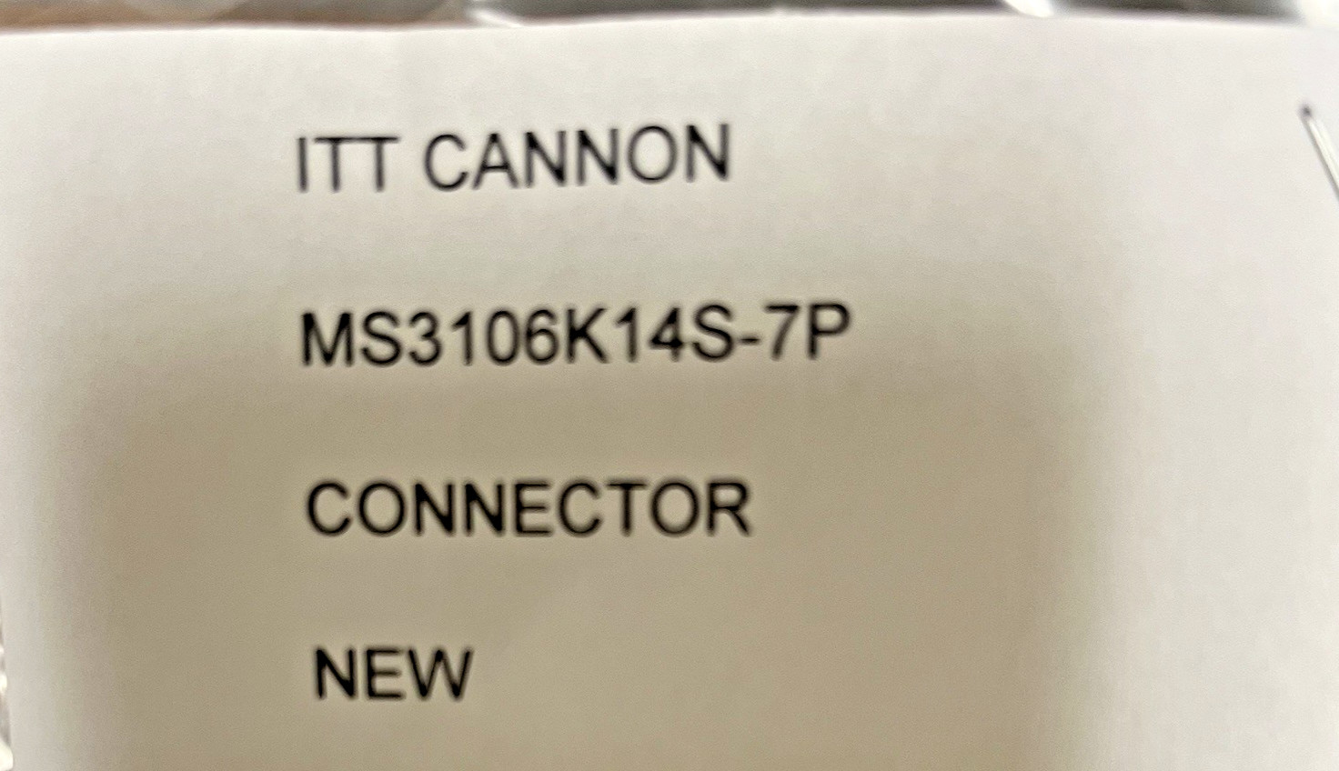 ITT Cannon MS3106K14S-7P Circular Connector 7-Pin Wire Mount Metal Silver