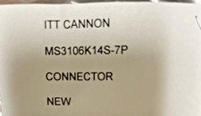 ITT Cannon MS3106K14S-7P Circular Connector 7-Pin Wire Mount Metal Silver picture