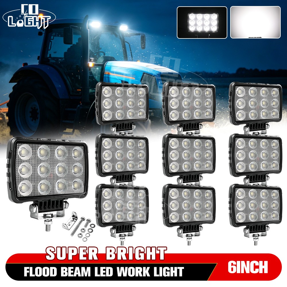 10x Powerful New 6X4 LED Work Light For Truck Flood Light Tractor lights 12V 24V 10x Powerful New 6X4 LED Work Light For Truck Flood Light Tractor lights 12V 24V