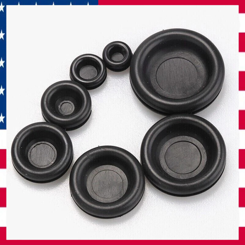 170PCS Rubber Grommet Firewall Hole Plug Electrical Wiring Gasket Assortment Set