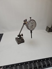 Mitutoyo Dial Indicator w/Starrett pole Base Vintage Surface Plate Set picture