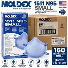 Moldex 1511 N95 Healthcare & Surgical Respirator Small - Case of 160 (8 Boxes) picture