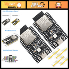 2 Pcs ESP32 Development Board, Dual-Core 240MHz, Wi-Fi & Bluetooth 5.0, USB-C, I picture