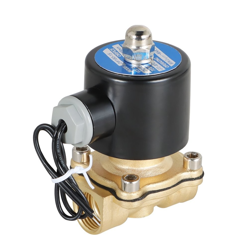1/2 in 12V DC Brass Electric Solenoid Valve NPT Gas Water Air Normally Closed
