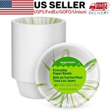 70 Count 10oz White Disposable Paper Bowls, Everyday Serving Bowls picture
