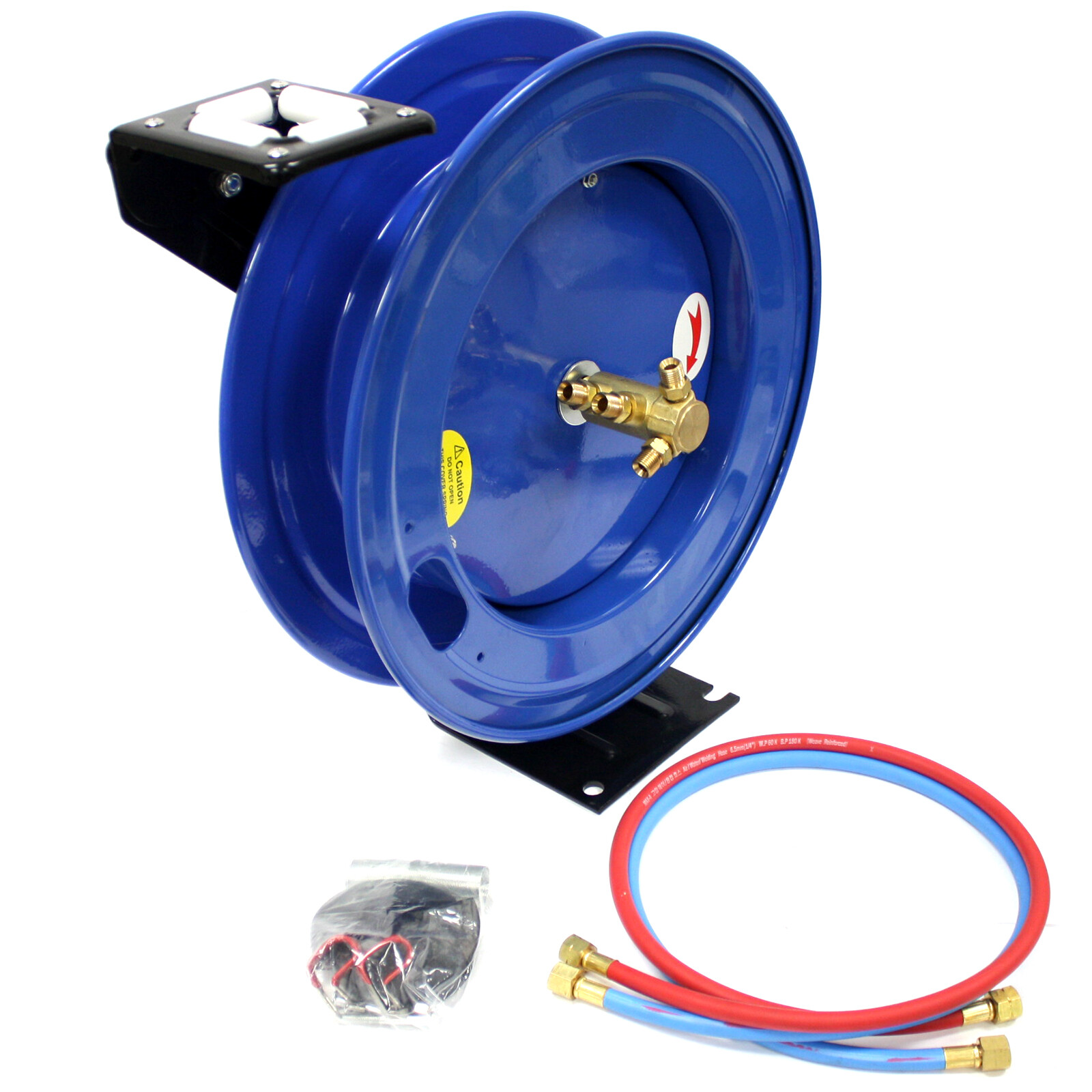 Automatic Spring-Rewind Retractable Welding Hose Reel for 100\' Twin Welding Hose Automatic Spring-Rewind Retractable Welding Hose Reel for 100\' Twin Welding Hose