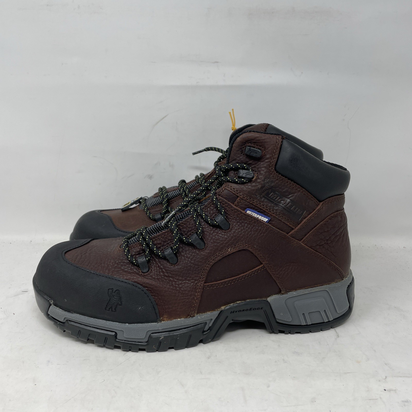 Michelin XHY662 Hydroedge WP Dark Brown Steel Toe ASTM Mens Work Boot Size 11.5M