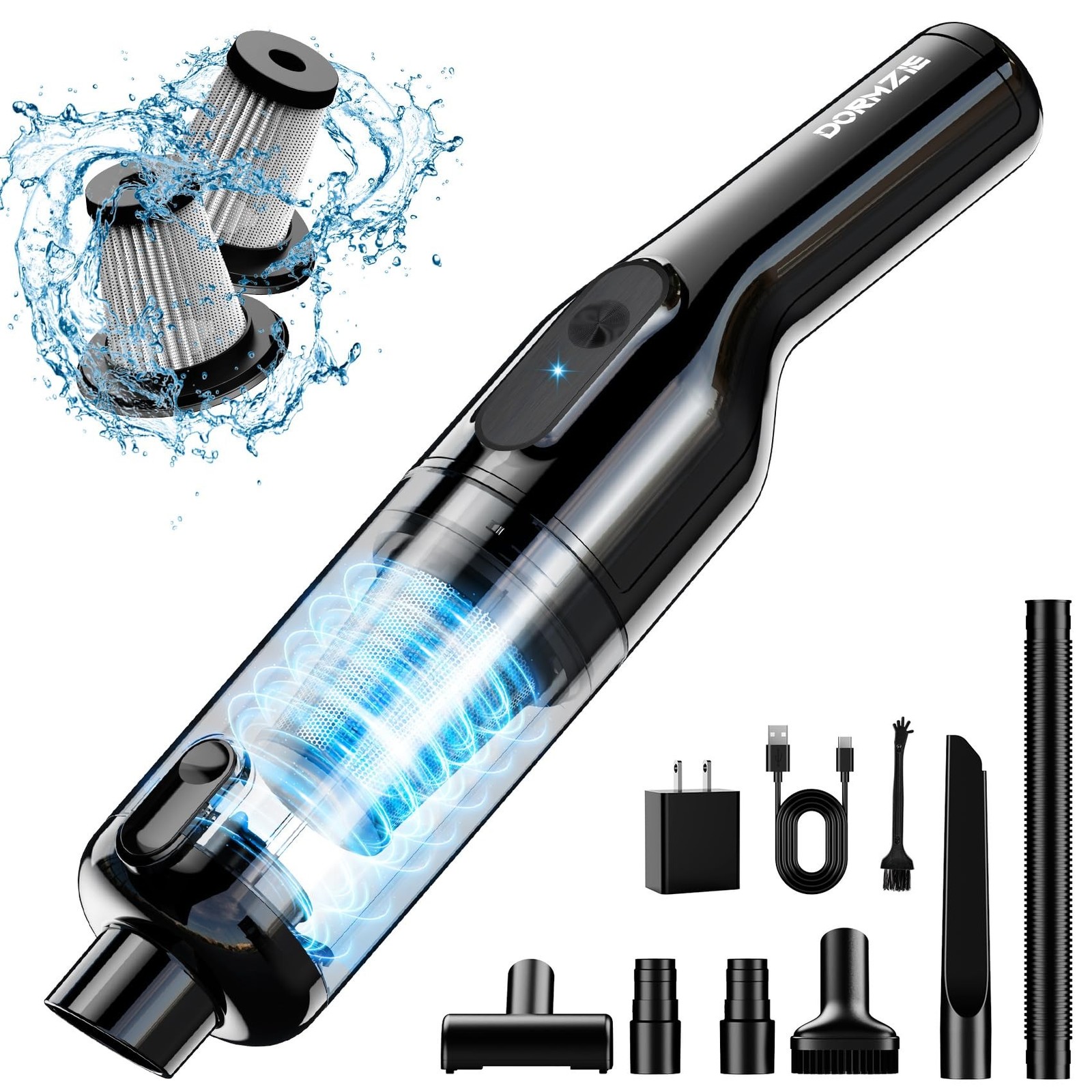 dormzie Handheld Vacuum Cordless, Car Vacuum with 19000Pa Powerful Suction,1....